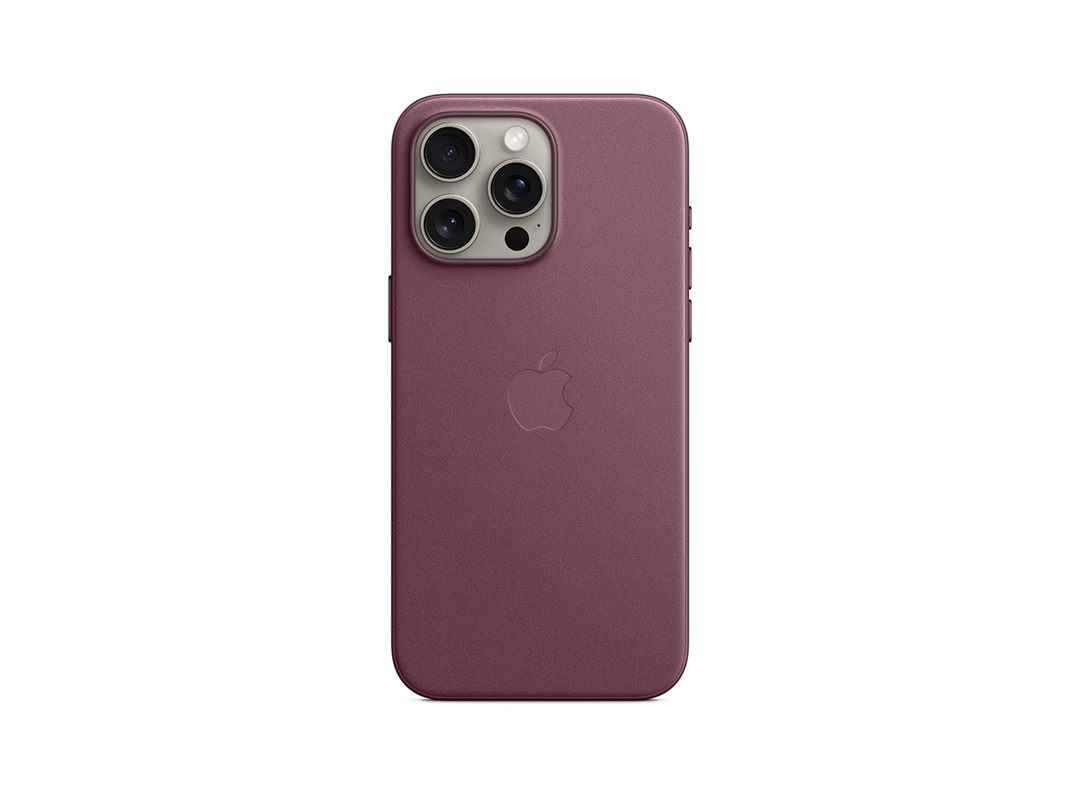 Apple iPhone 15 Pro Max FineWoven Case with MagSafe - Mulberry in Qatar Apple iPhone 15 Pro Max FineWoven Case with MagSafe - Mulberry in Qatar